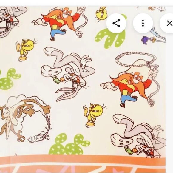 Looney Tunes X Unique Vintage Collectible Chiffon Retro 50s Scarf - Picture 2 of 2